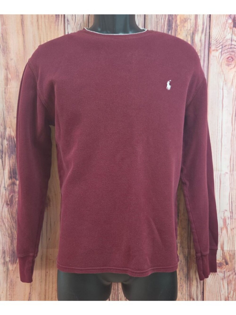 Polo Ralph Lauren Maroon Thermal Shirt Medium